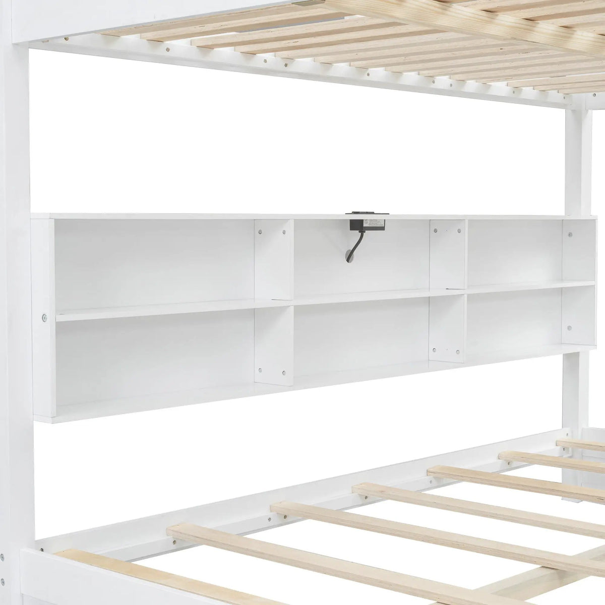 Bunk Bed | Solid Pine Wood | Six Side Cabinets | Dual Usb Ports