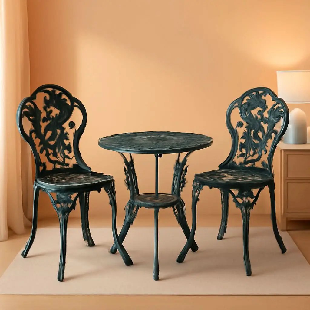 Cast Aluminum Conversation Set Antique Green Patio from PriceLows™