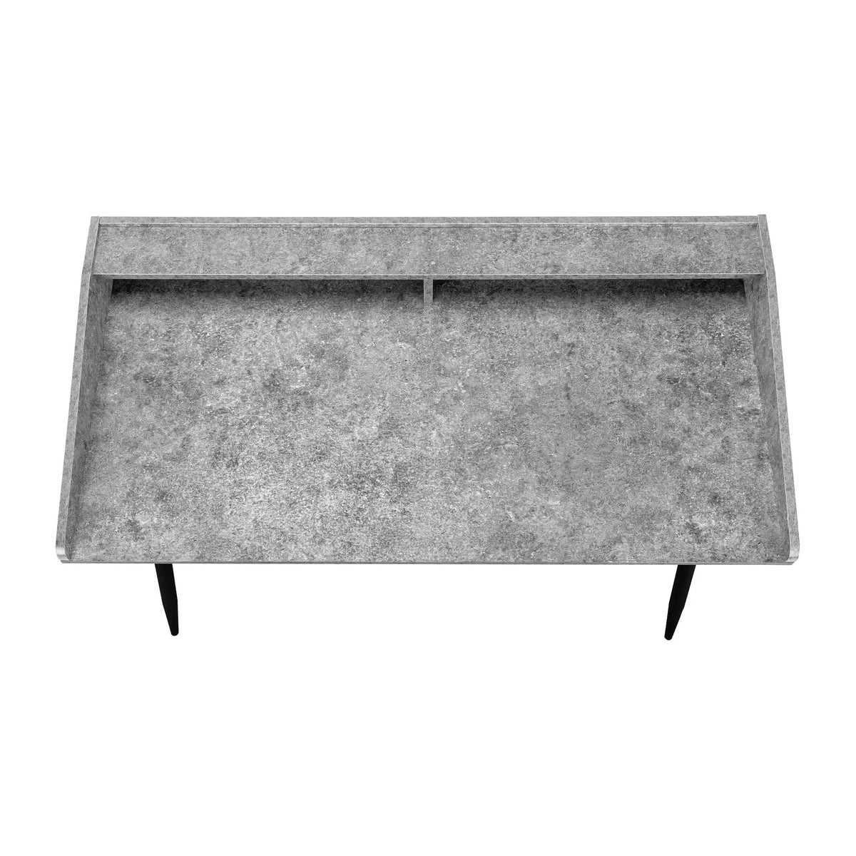 Sturdy Computer Desk With Shelves | 47.25 Inch Width | Matching Metal Base | 34 Inch Height