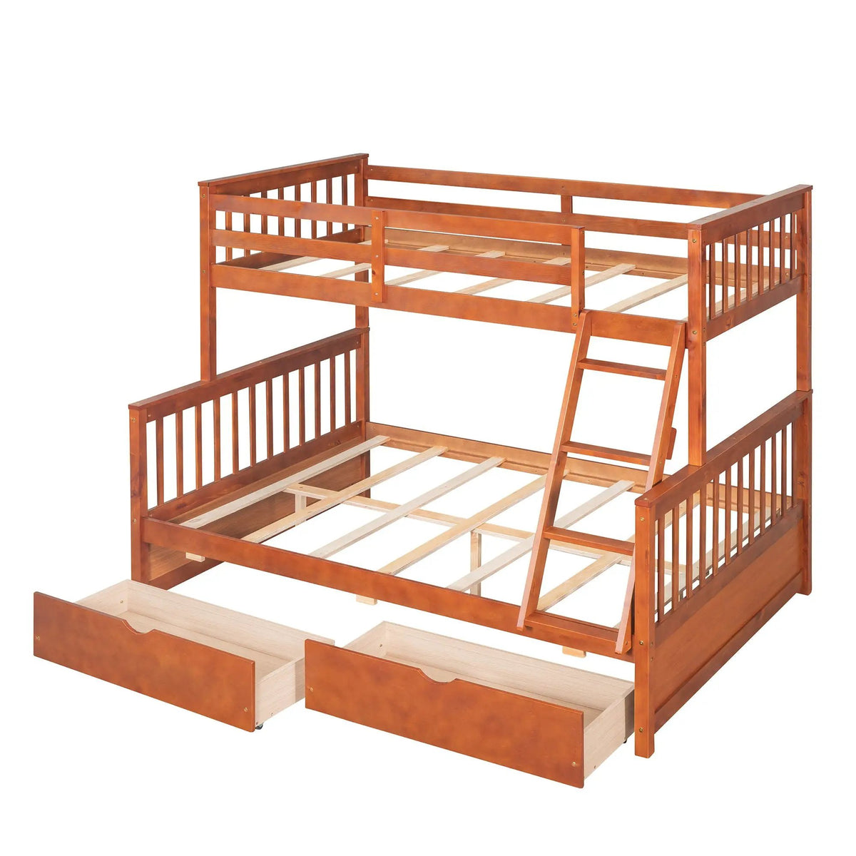 Bunk Bed With Ladders | 2 Storage Drawers | Space-Saving Design | Sleepover Ready