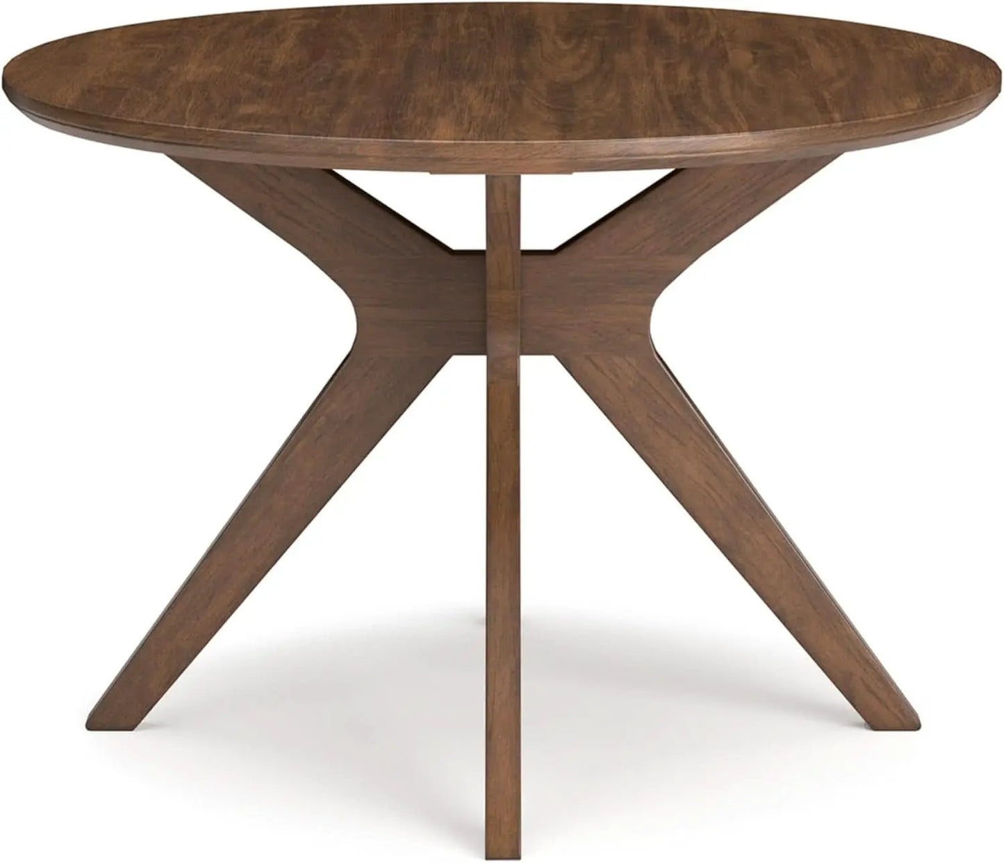 Traditional Round Dining Table Seats 4 Brown Finish from PriceLows™