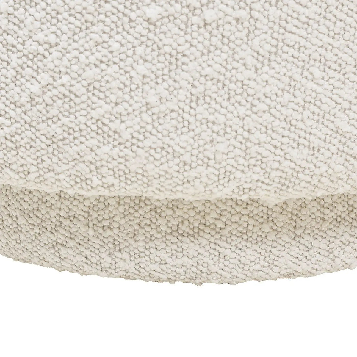 Fuji Mushroom Footstool Ottoman | Faux Shearling Upholstery | 15 Inch Diameter | Compact Size