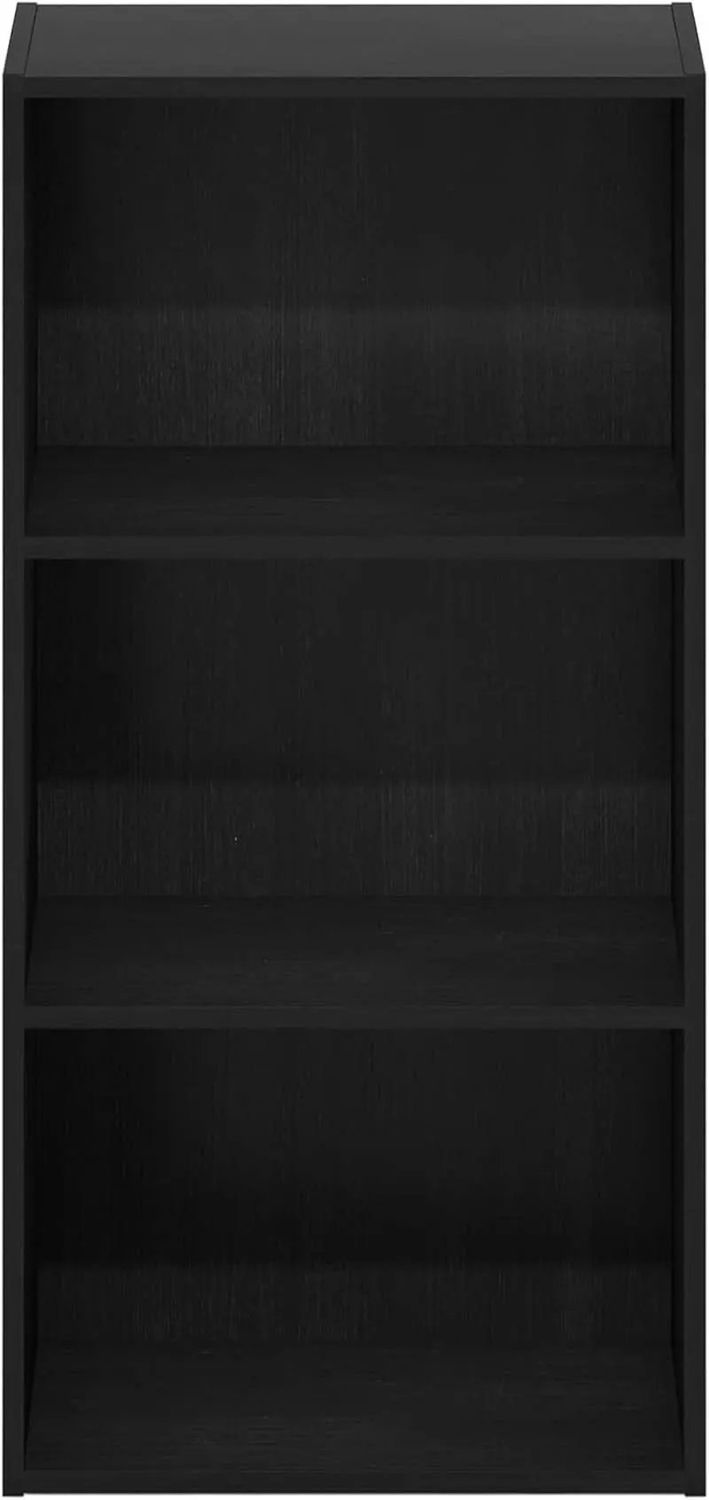 Luder 3 Tier Open Shelf Bookcase Blackwood Wood Finish from PriceLows™