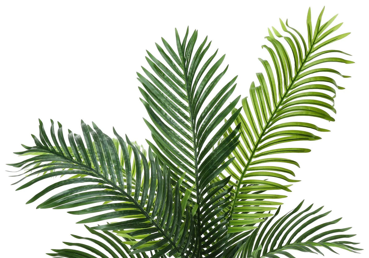 47 Inch Artificial Palm Tree | 8 Real Touch Palm Leaves | Indoor Faux Floor Plant | Potted