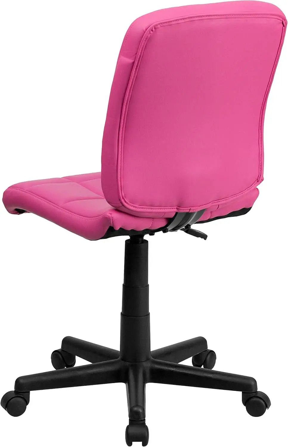 Clayton Pink Quilted Vinyl Mid-Back Swivel Office Chair from PriceLows™