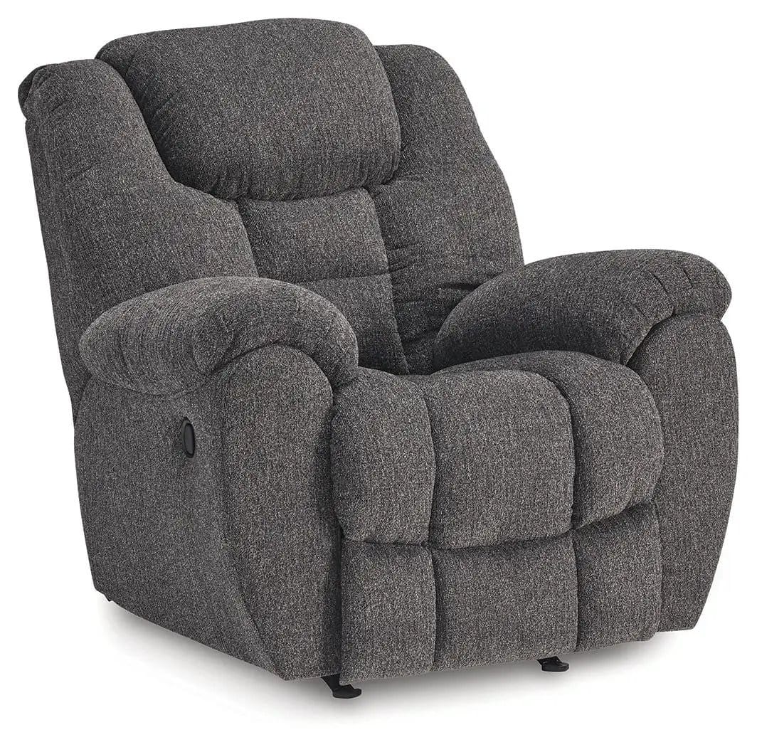 Foreside Rocker Recliner Rocker Chair | 41 x 43 x 44 in | Fabric & Metal | Charcoal