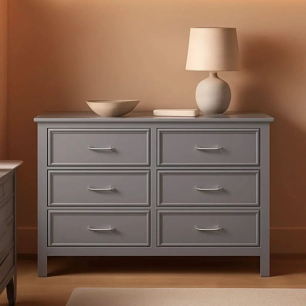 Charlie 6 Drawer Double Dresser Grey For Nursery And Kids Bedroom Storage from PriceLows™
