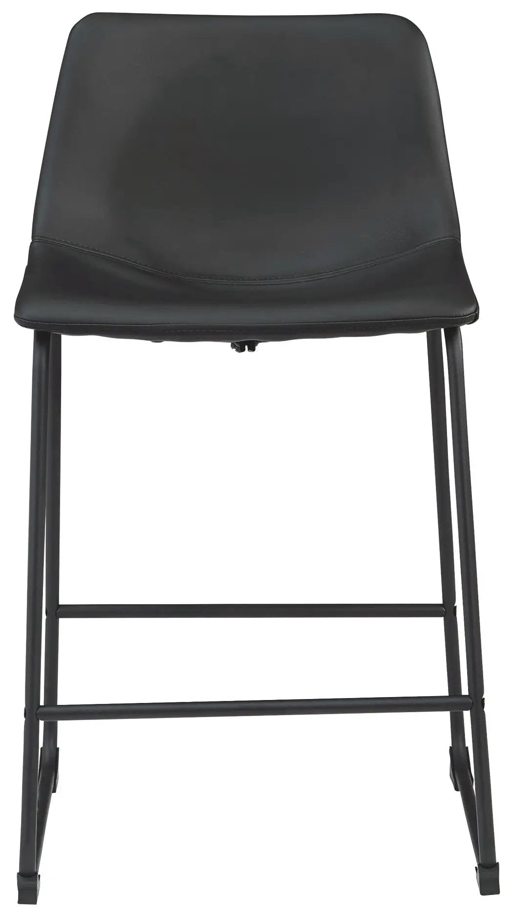 Centiar Upholstered Barstool | Set Of 2 | Contoured Bucket Seat | Tubular Metal Base
