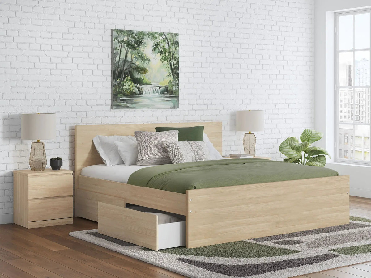 Onita Panel Platform Bed | Minimal Design | Ultra-Clean Lines | Easy-Elegant Solid Finish