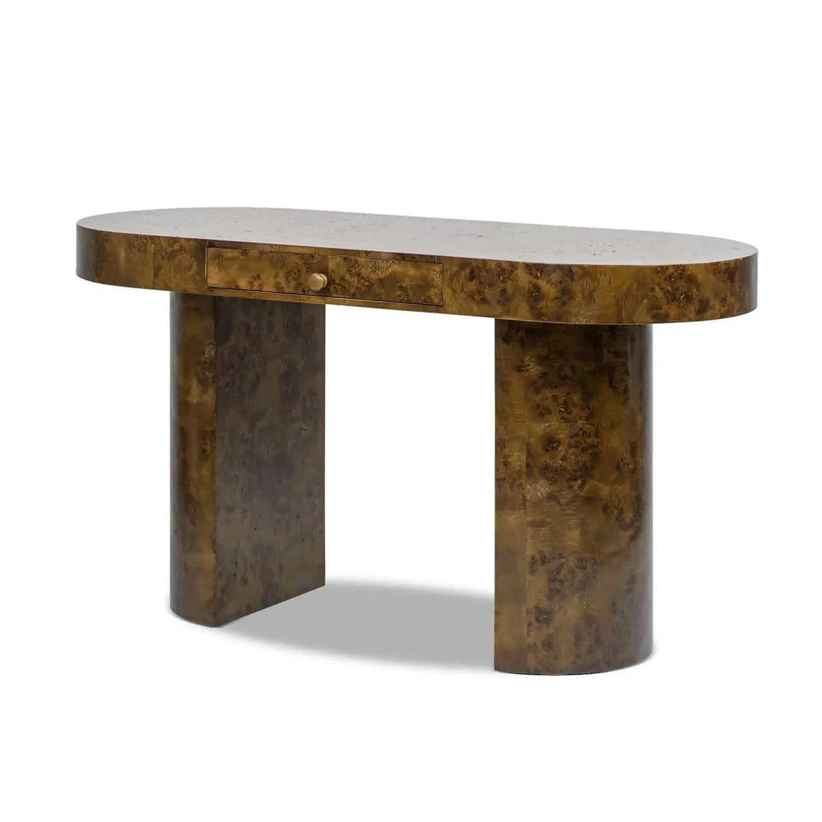 Jesse Single Drawer Oval Computer Desk | 2 Pieces | Plywood & Veneer | Home Office
