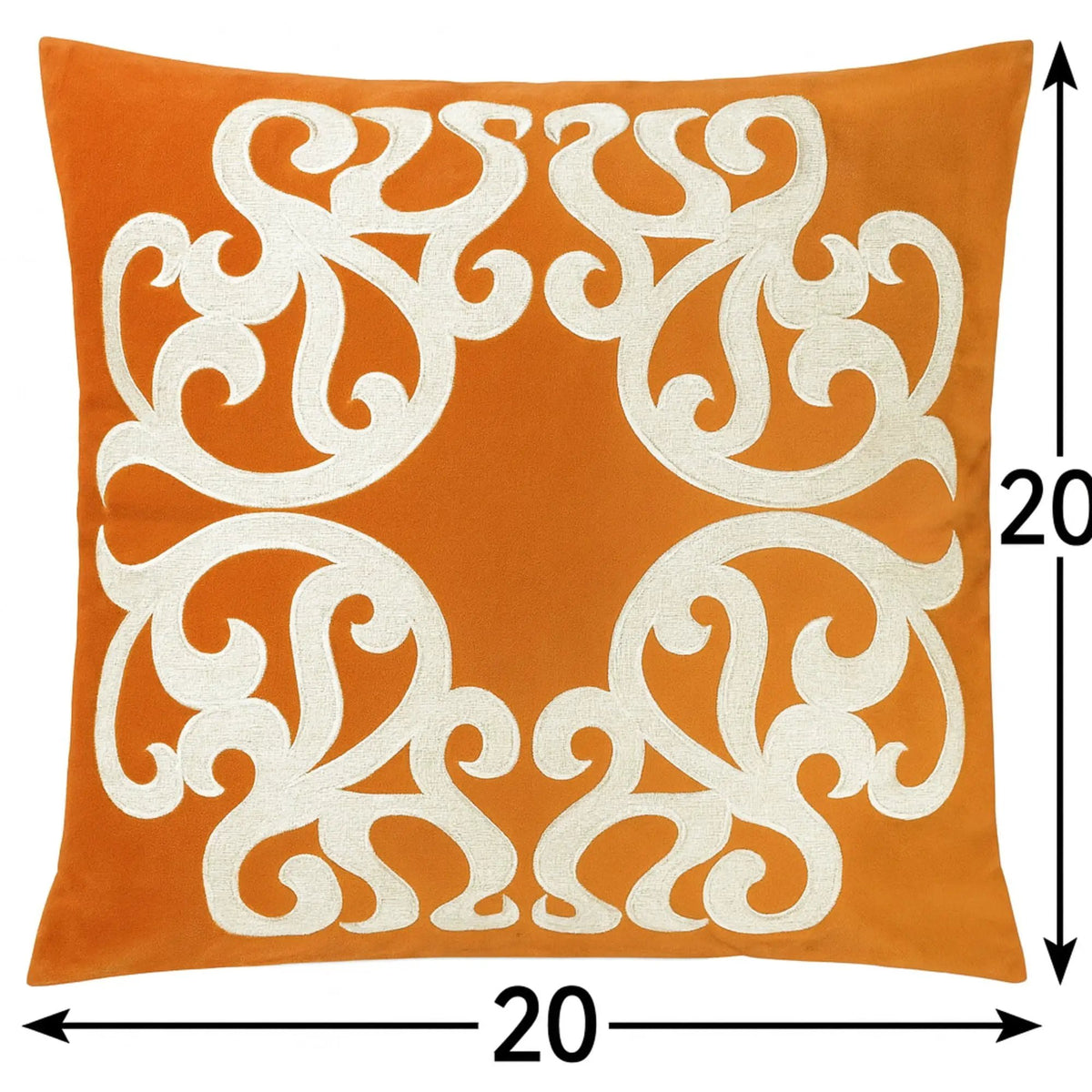 Pillow Cover | Vintage Vine Pattern | Hidden Zipper | Matching Back
