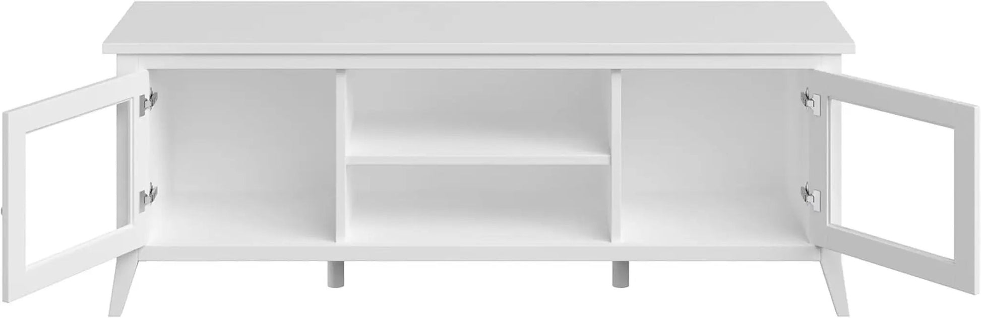 55 Inch TV Stand White With Storage Shelves And Cubbies from PriceLows™