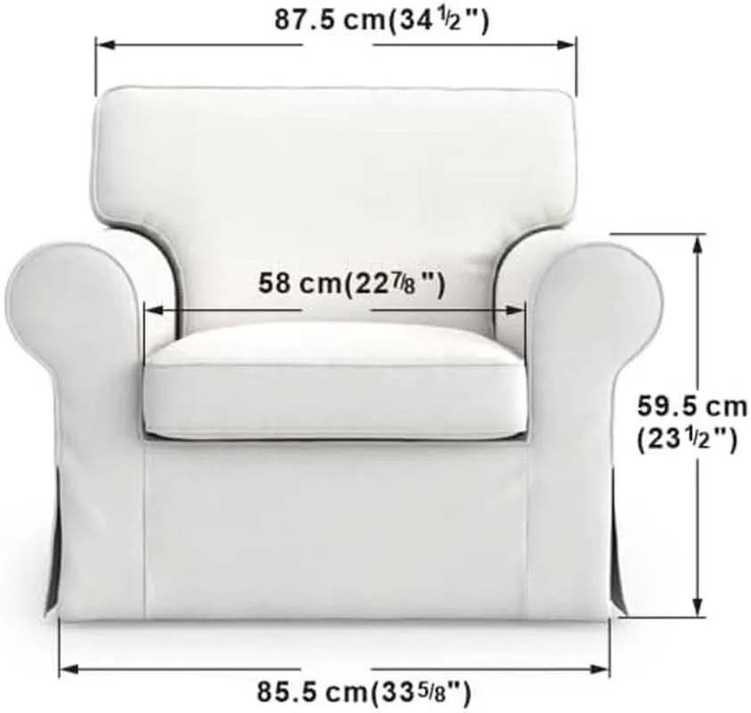 Ektorp Armchair Slipcover Cotton Blue For Ikea Ektorp Chair from PriceLows™