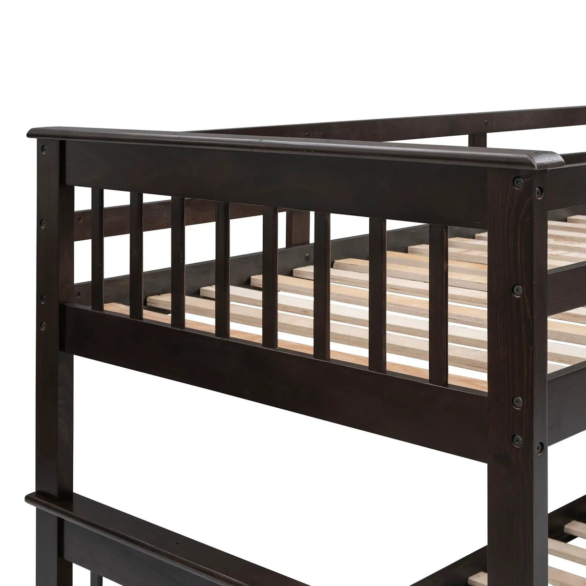 Stairway Bunk Bed With Storage And Guard Rail For Bedroom | 2 Pieces | Bedroom Furniture | Bedroom