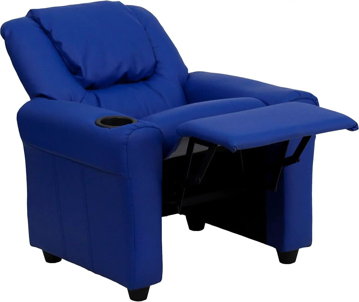 Vana Vinyl Kids Recliner Blue With Cup Holder And Headrest from PriceLows™