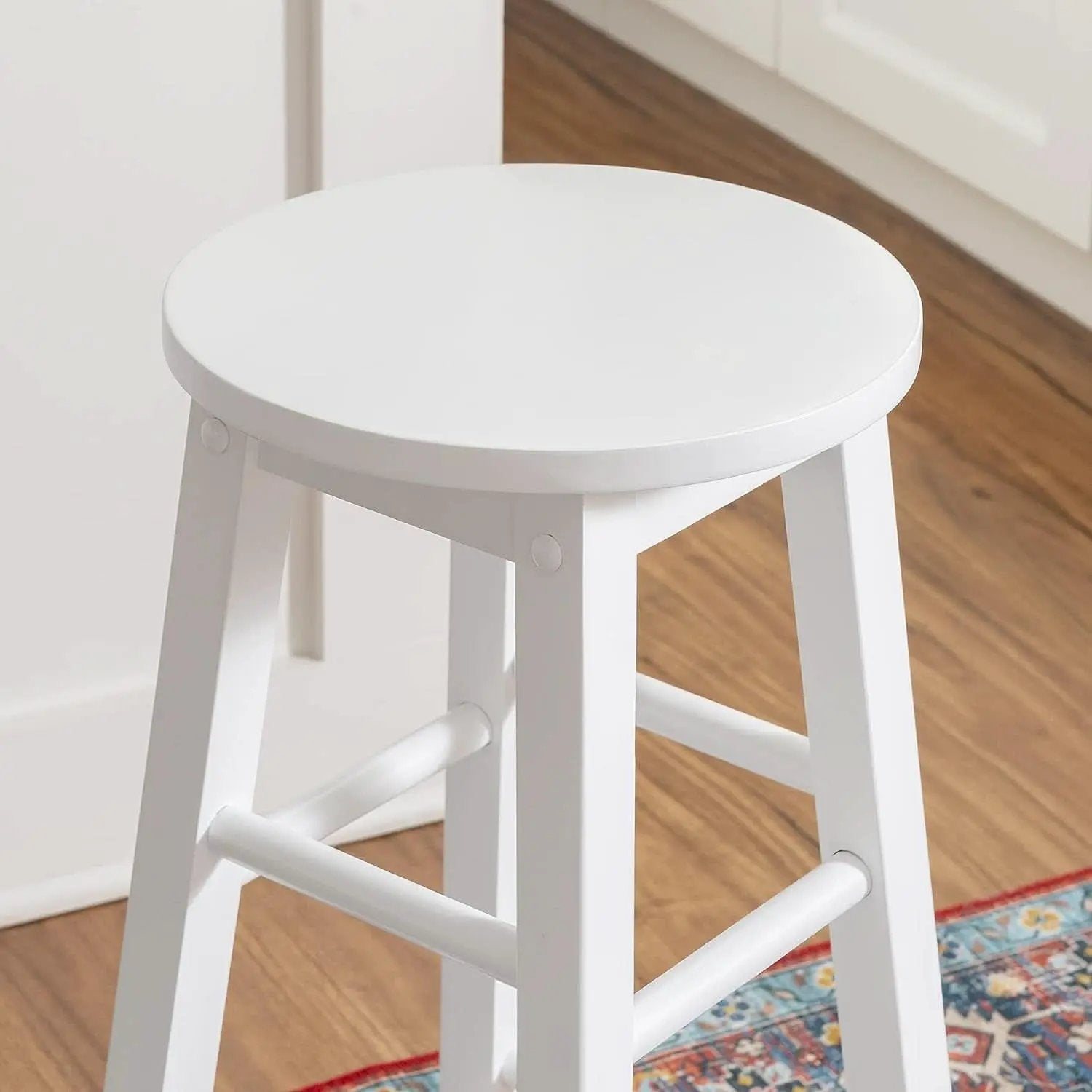 Zeke White 24 Inch Counter Stool Modern Kitchen Seating from PriceLows™