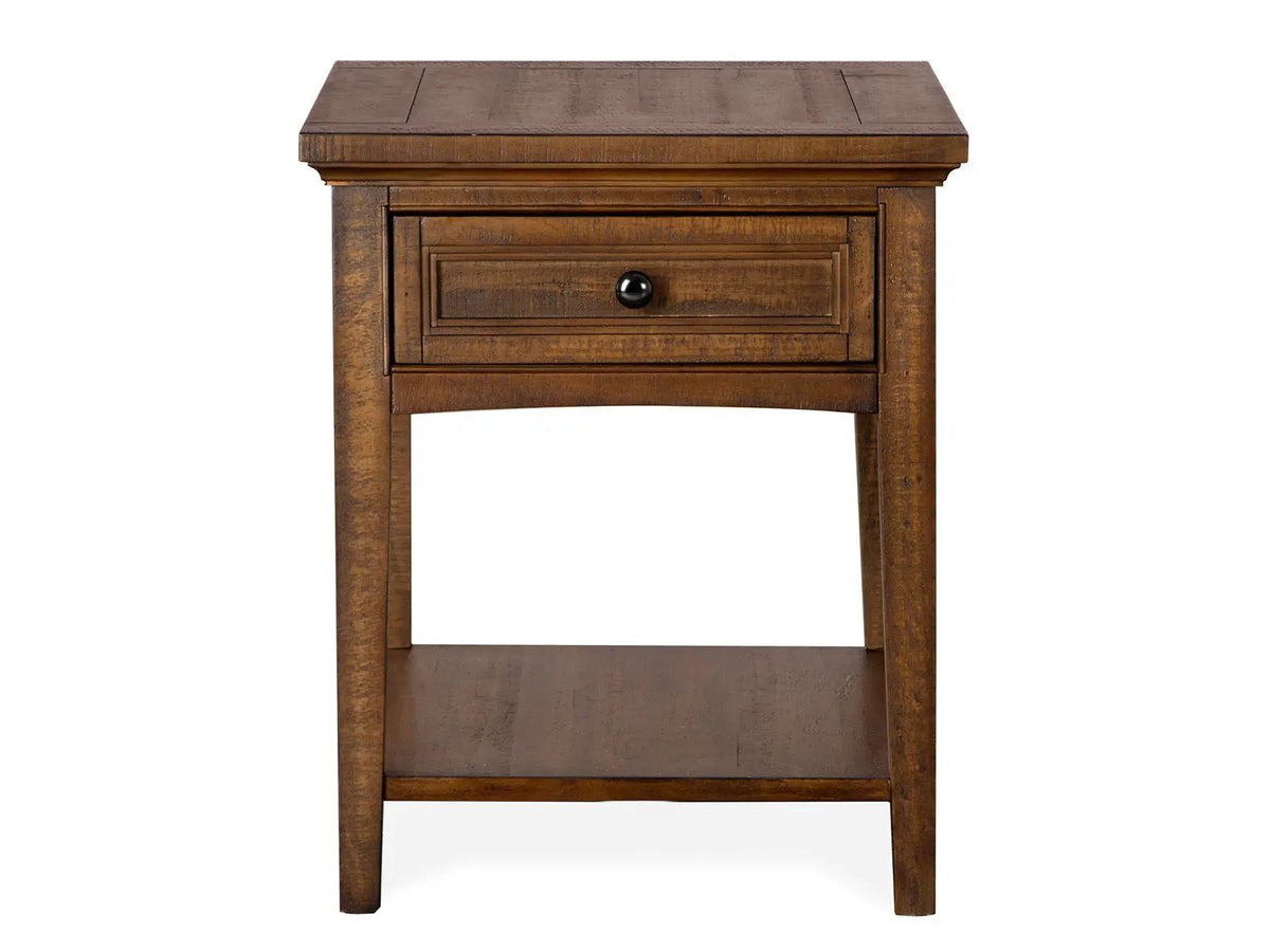 Bay Creek Rectangular End Table | Classic Styling | 26 Inch Width | Stunning Hardware