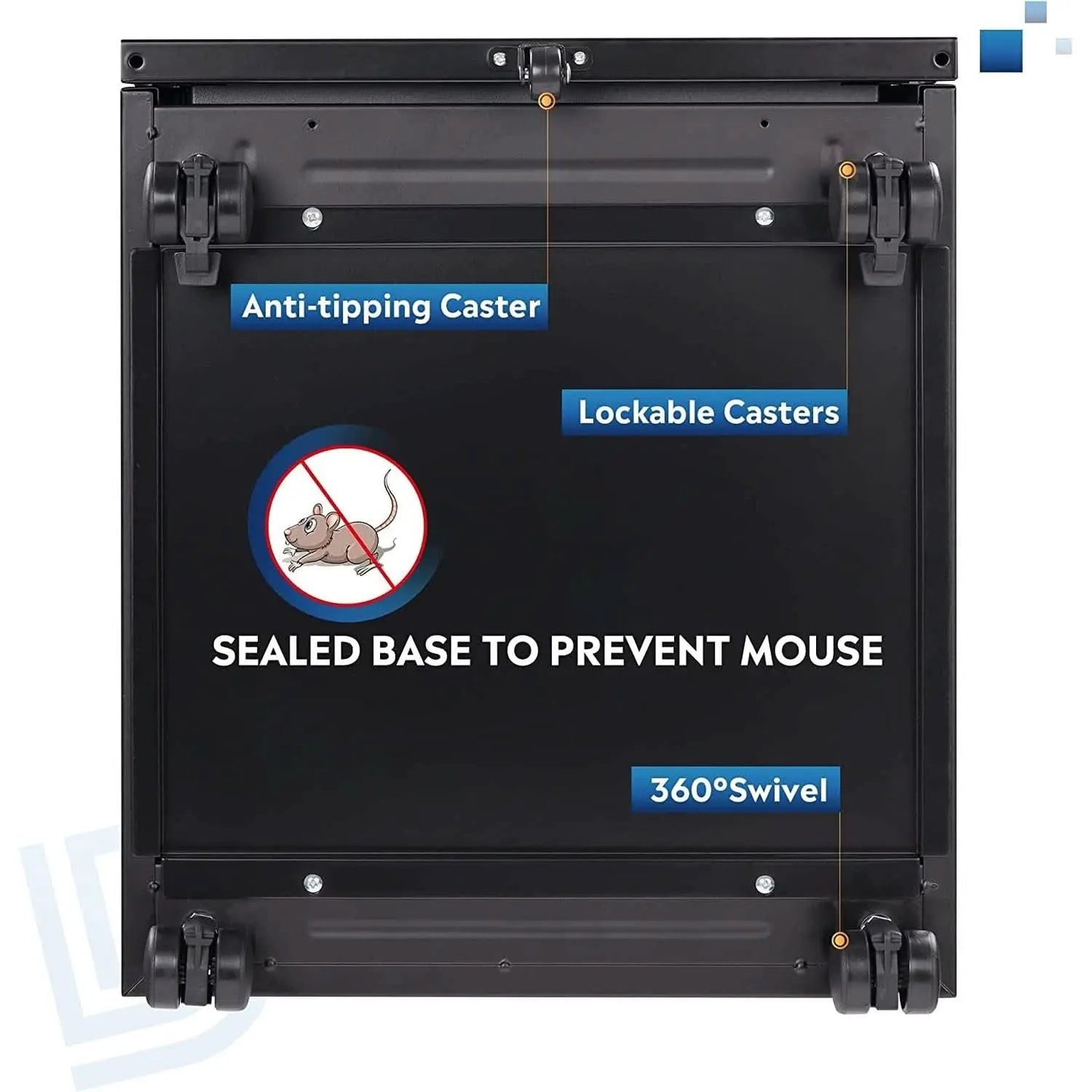 Compact Black Mobile Filing Cabinet Lockable With Drawers from PriceLows™