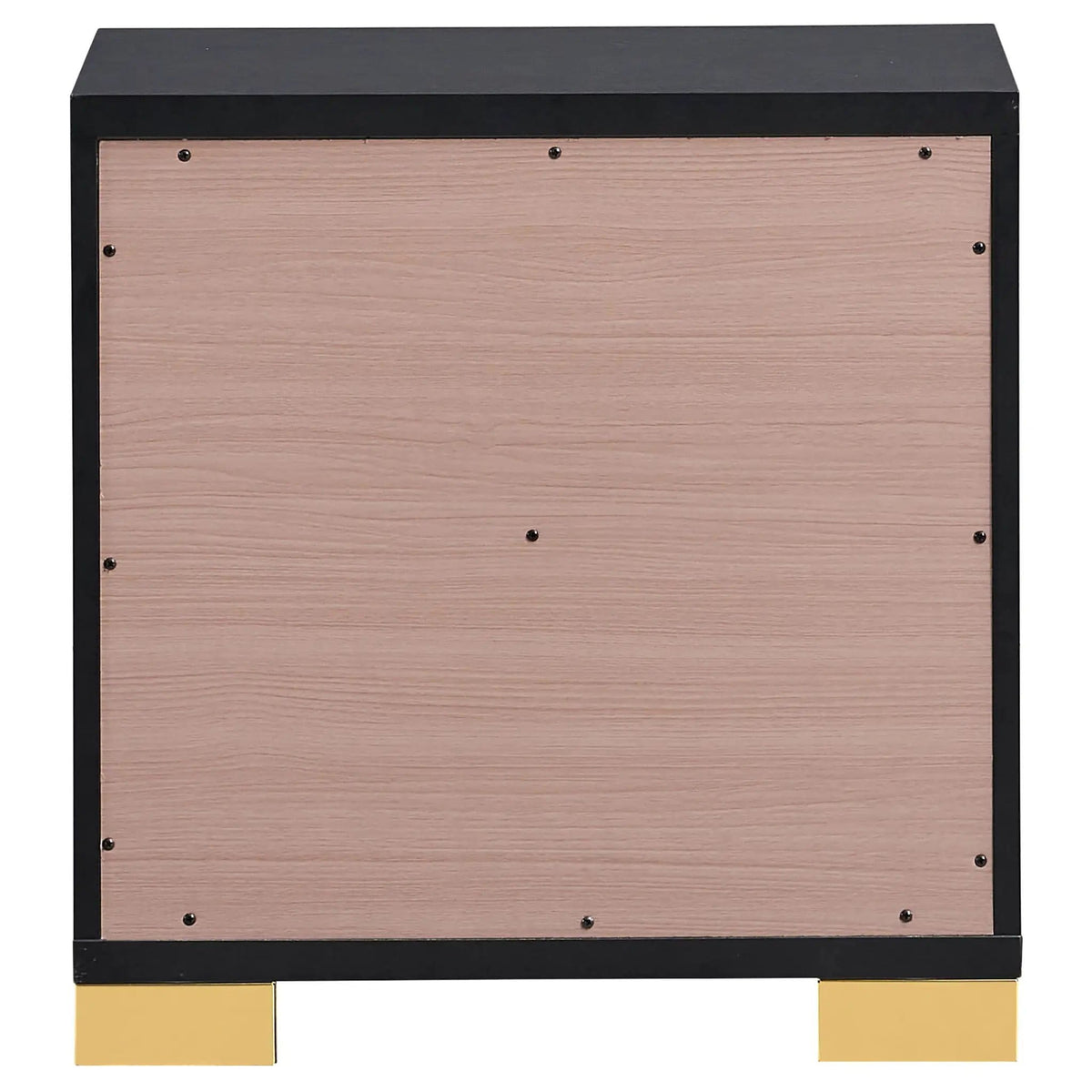 Marceline 2-drawer Nightstand | 21.75 x 16.25 x 22.25 in | Engineered Wood & Metal | Black