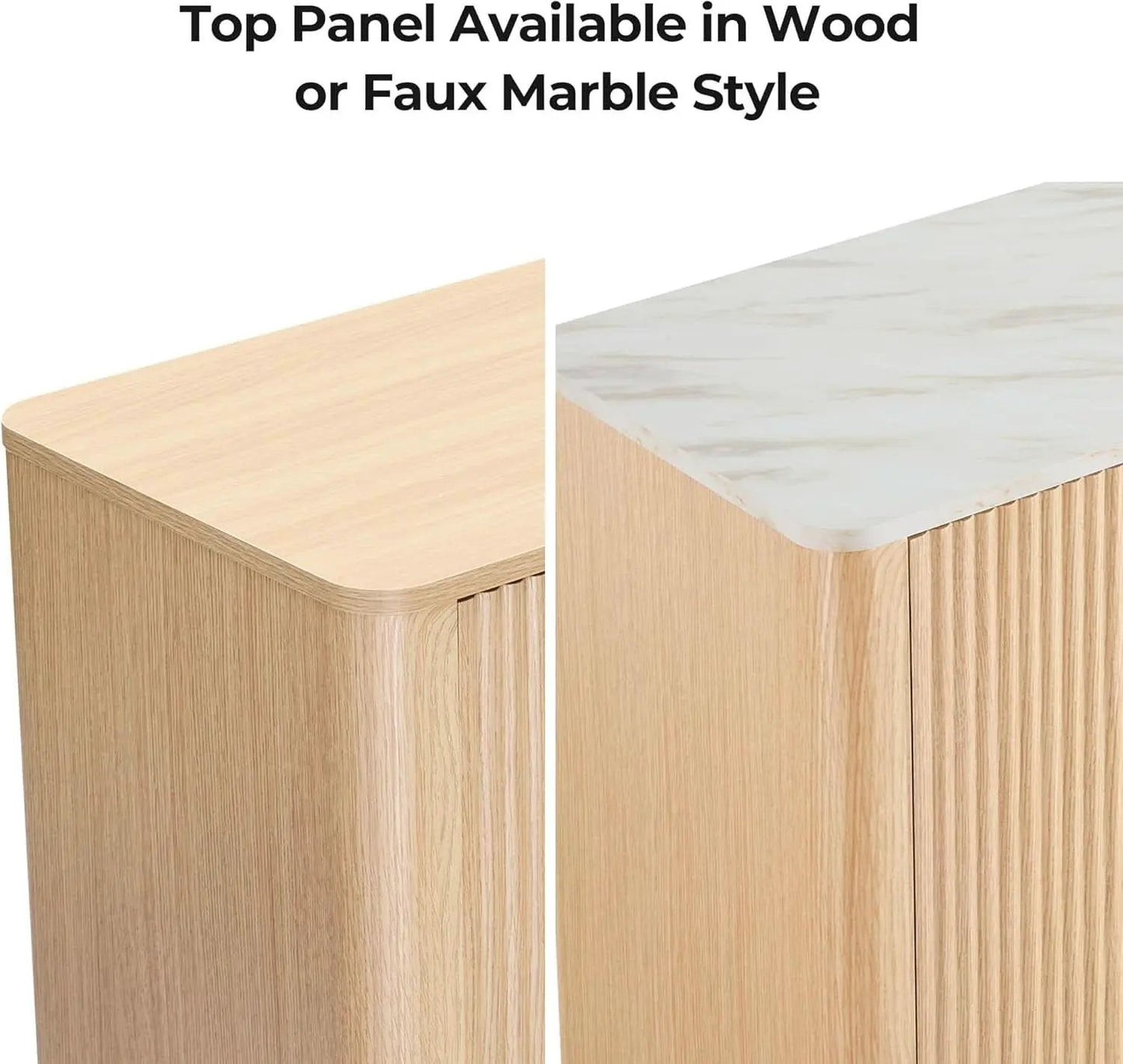 61 Inch Oak Sideboard Cabinet With Adjustable Shelves from PriceLows™