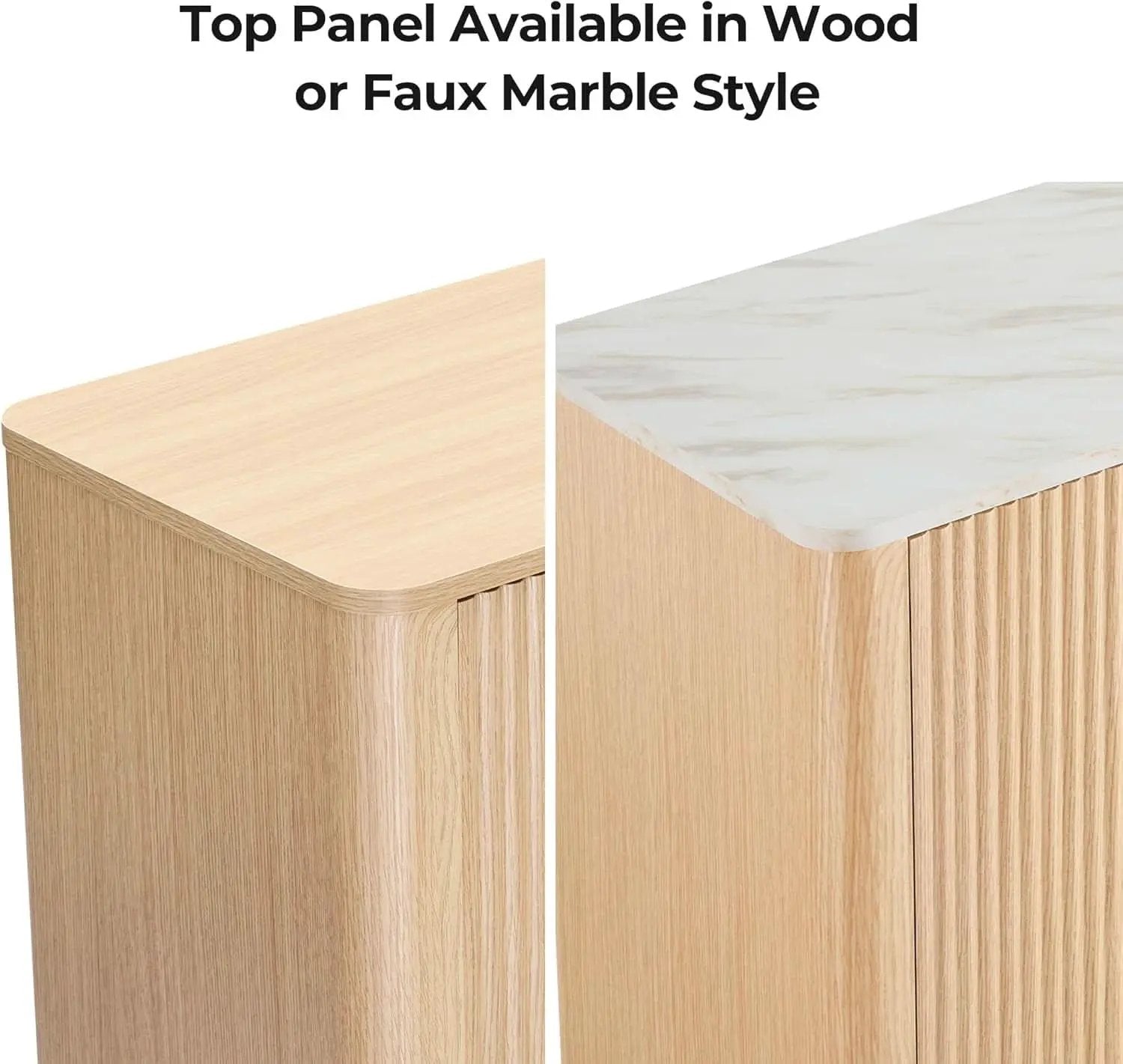 61 Inch Oak Sideboard Cabinet With Adjustable Shelves from PriceLows™