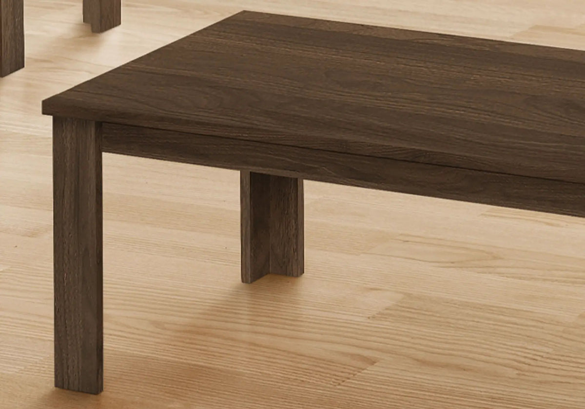 Transitional Coffee Table Set | Set Of 3 | 44 Inch Coffee Table | Two End Tables