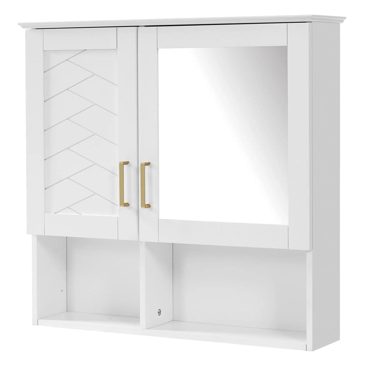 Wall Mounted Mirror Cabinet | Soft Close | Adjustable Shelves | HD Mirror
