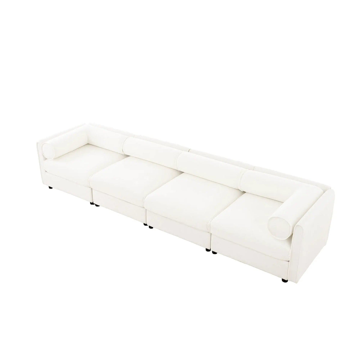 Stylish Sofa With Storage Seat And Cylindrical Backrest | Stationary Sofa | Living Room Furniture | Living Room