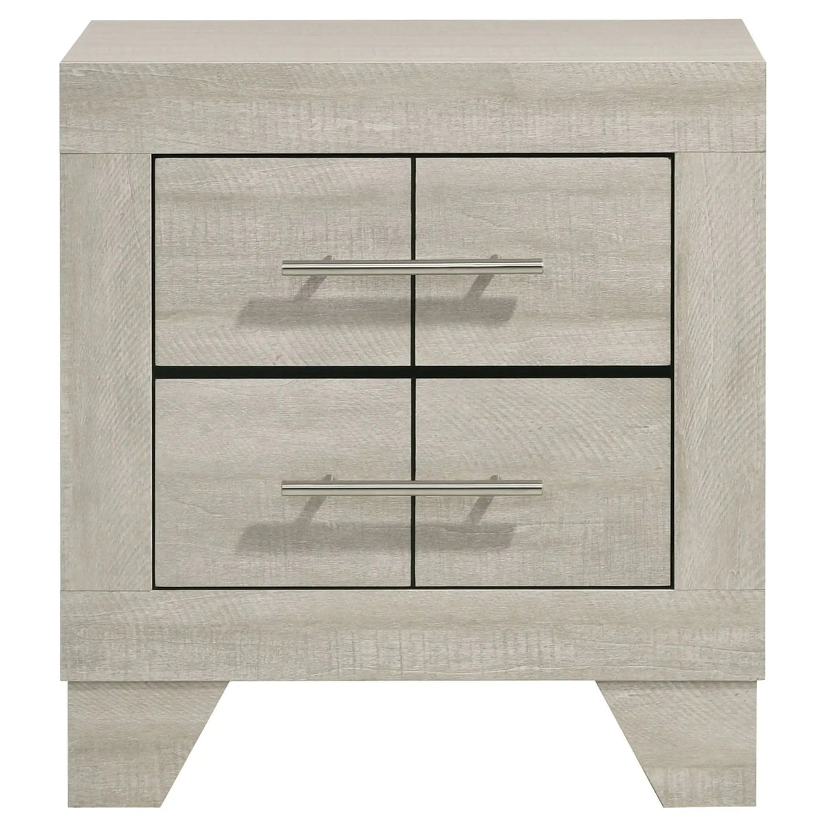 Trenton 2-drawer Nightstand Bedside Table Rustic | 21.25 x 14.75 x 22.75 in | Metal & Veneer | Cream