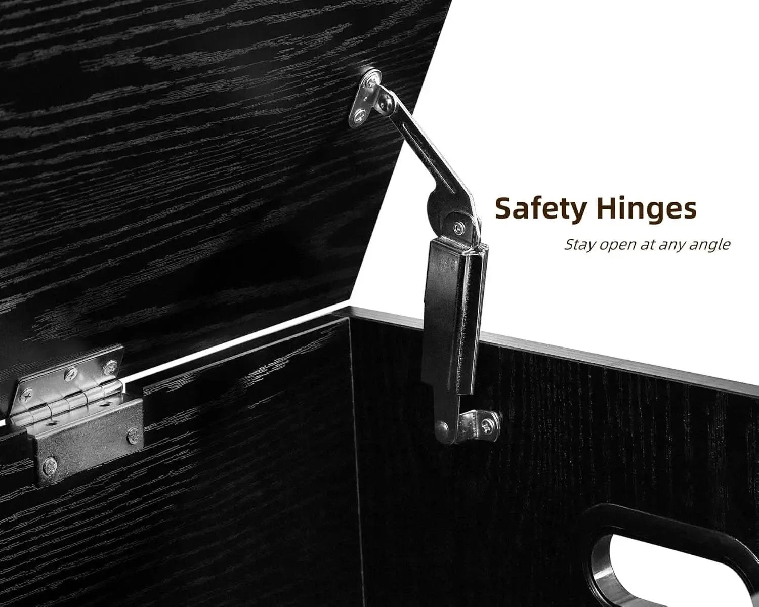 ExtraLarge 51.2 InchesHigh Storage Chest Bench Black from PriceLows™