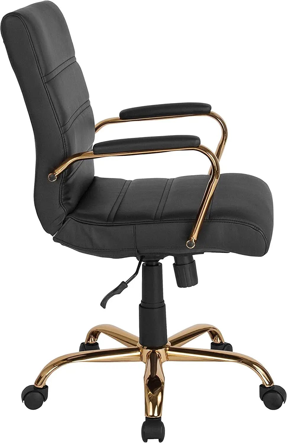 LeatherSoft Mid-Back Office Chair With Adjustable Height from PriceLows™