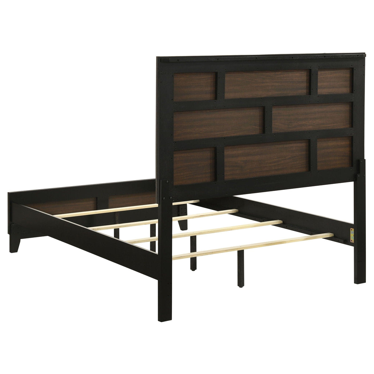 Watson Wood Full Panel Bed Grey | 57.25 x 78.75 x 56.5 in | Rubberwood & Engineered Wood | Oak