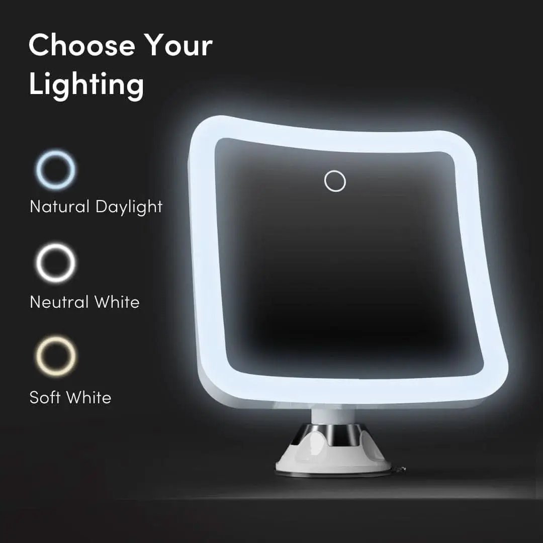 Rechargeable 10X Magnifying Mirror With LED Lights from PriceLows™