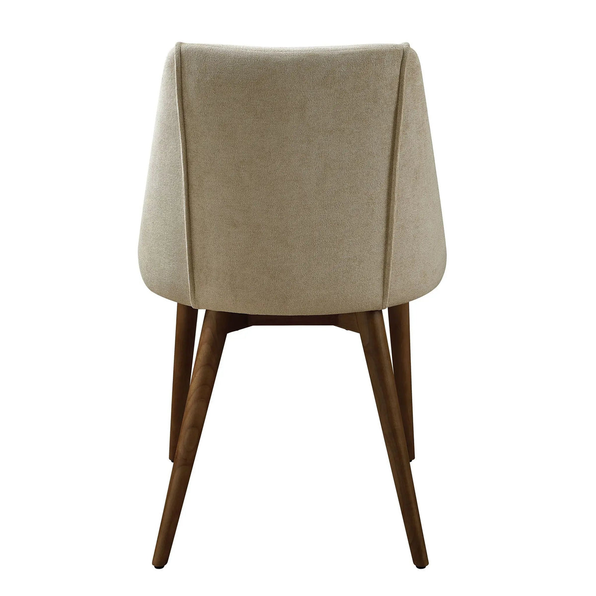 Willene Microfiber Side Chairs | Set Of 2 | Beige | Walnut Finish
