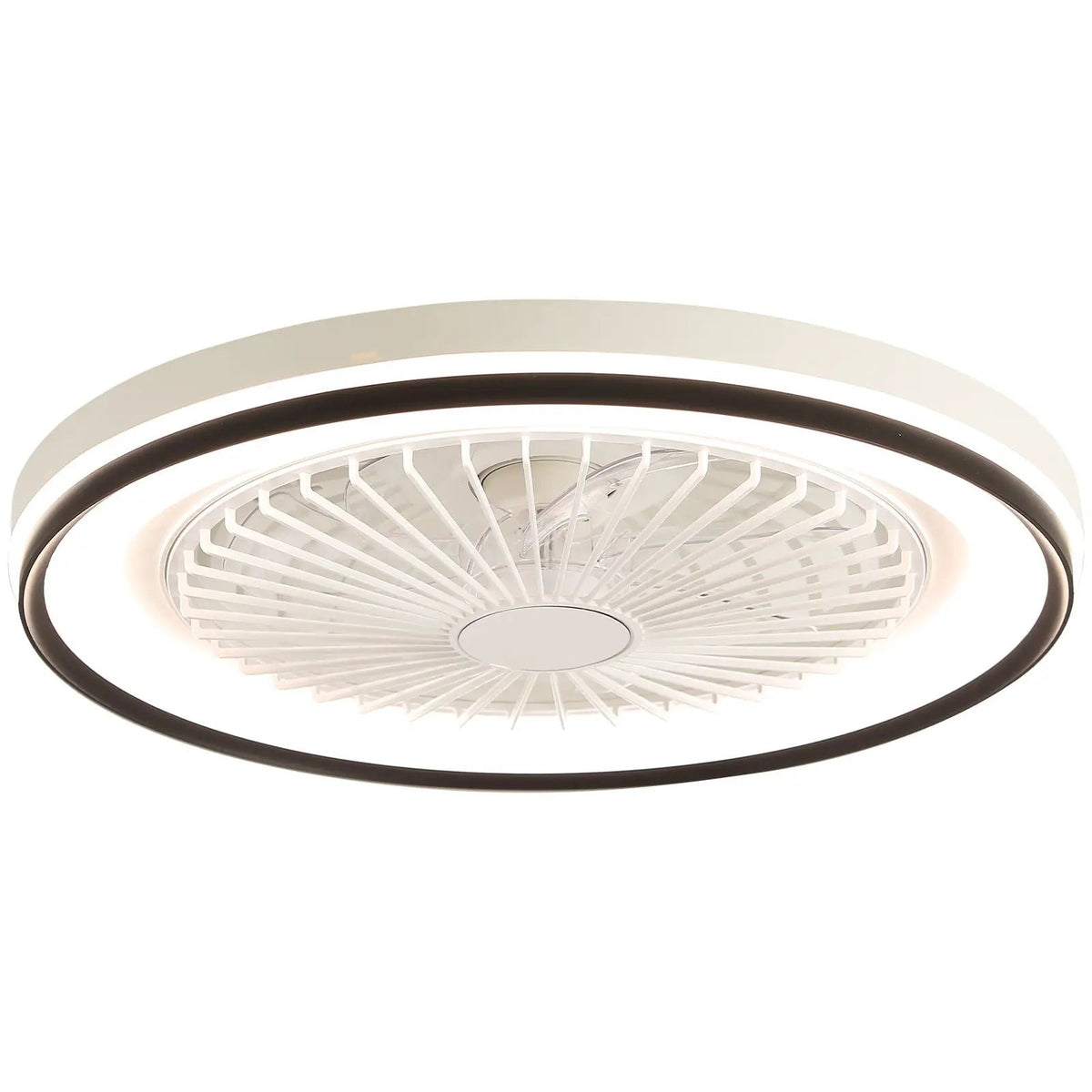 Bladeless Ceiling Fan | RGB Dimmable LED | Flush Mount | 6 Speed Remote Control