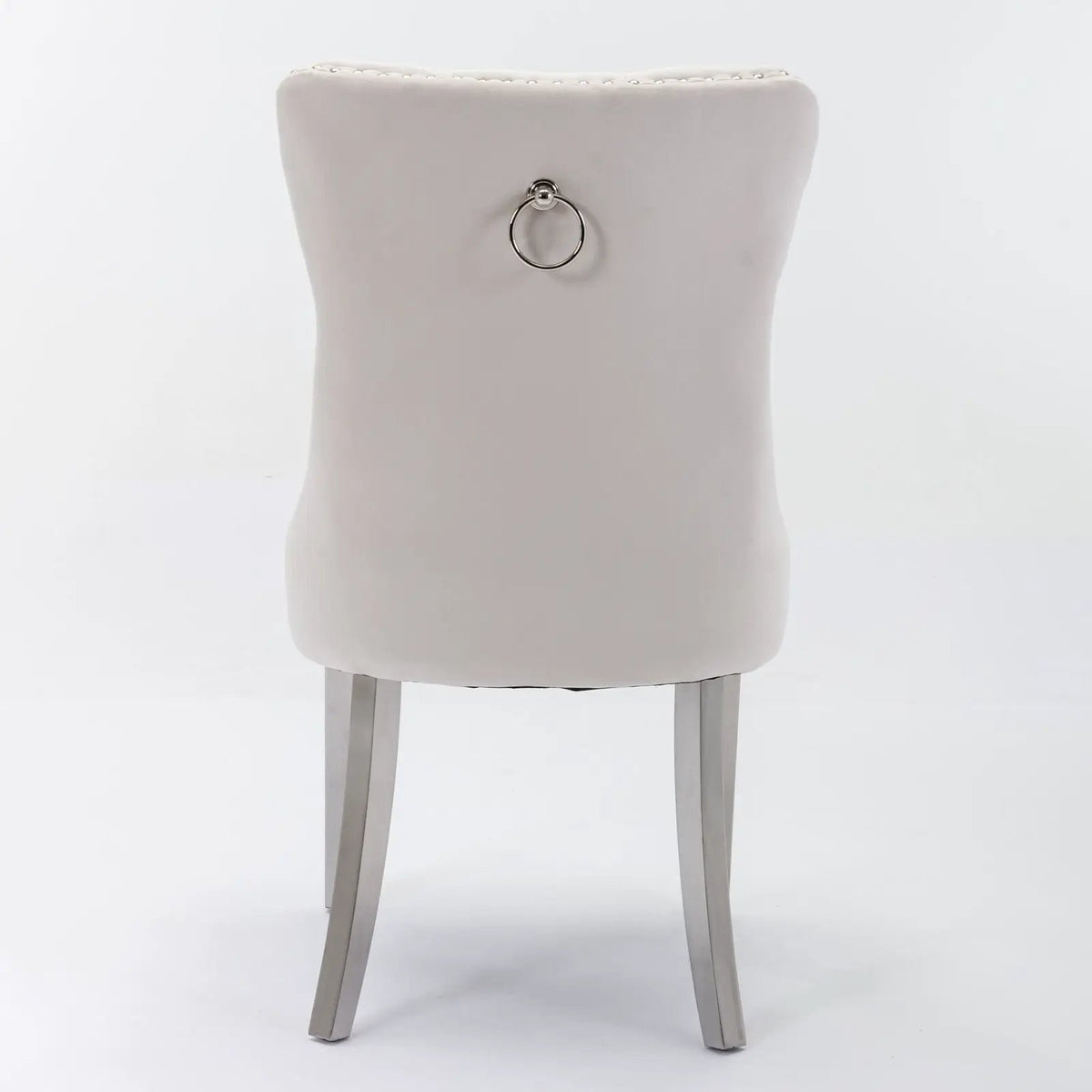 Dining Chair | Tufted Upholstery | Stainless Steel Legs | Set Of 2