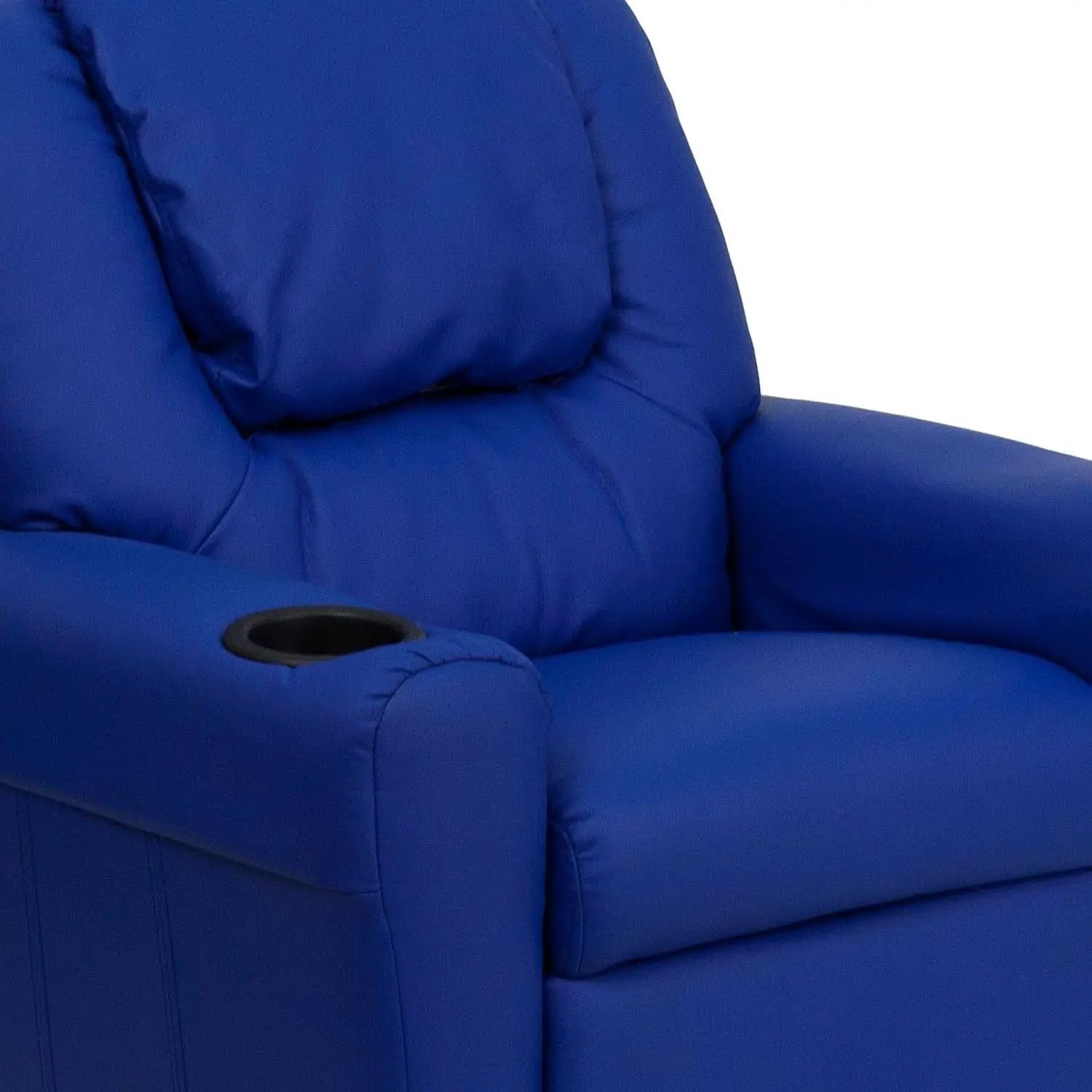 Vana Vinyl Kids Recliner Blue With Cup Holder And Headrest from PriceLows™