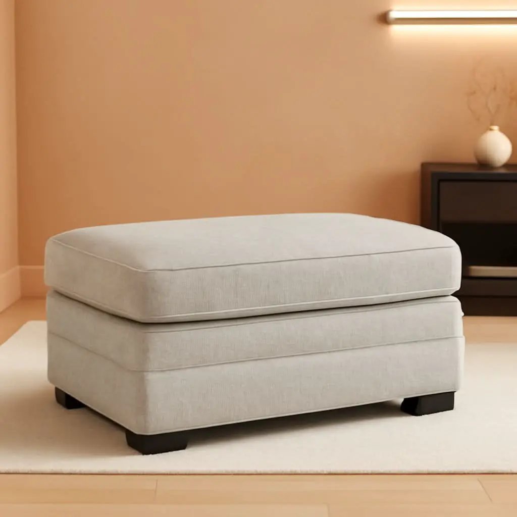 Eastonbridge Upholstered Rectangular Ottoman Light Gray from PriceLows™