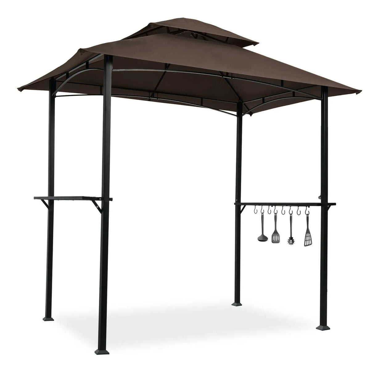 Outdoor Grill Gazebo | Double Tier Canopy | Steel Frame | 3 Person