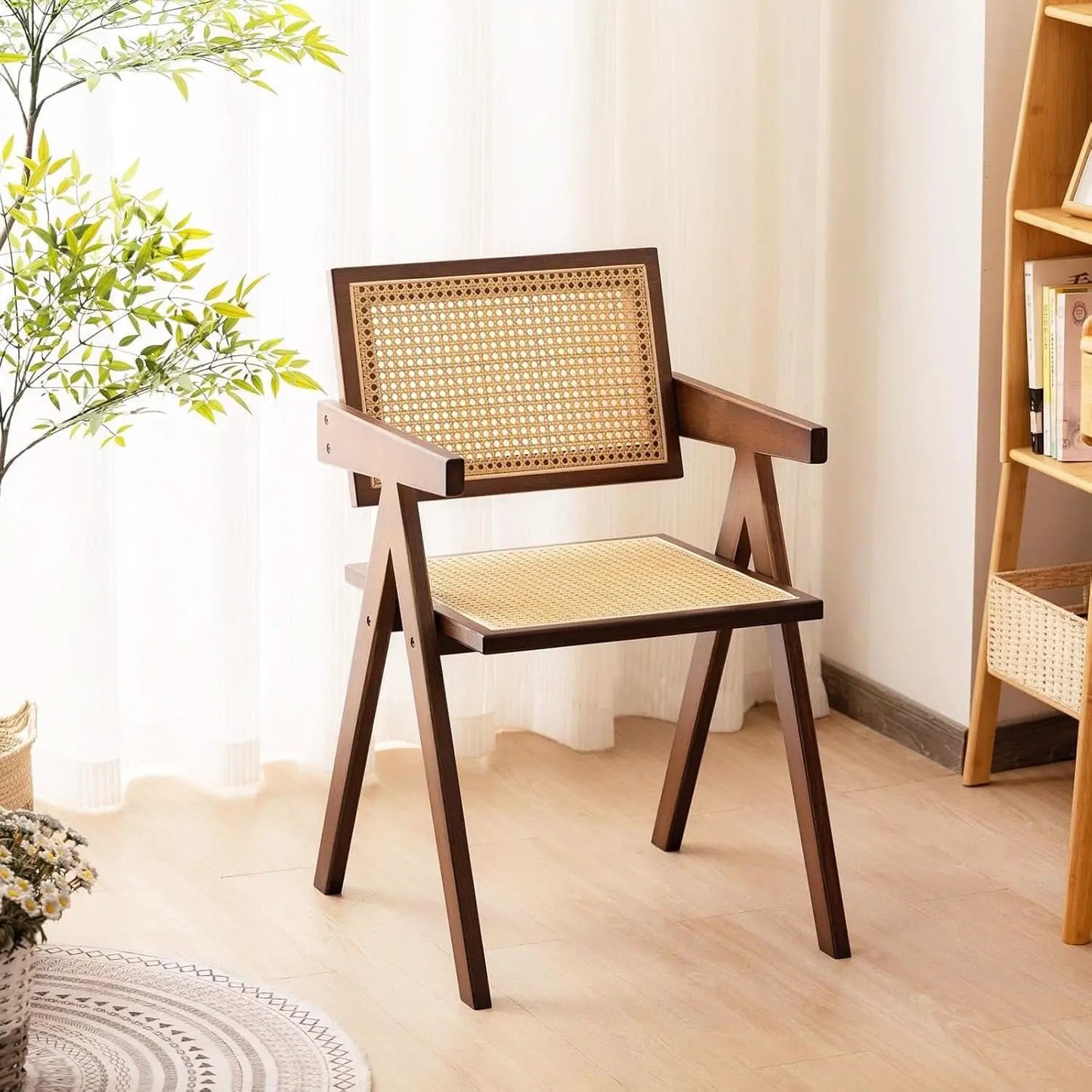 Brown Rattan Accent Chairs Set Of 2 For Indoor Outdoor Use from PriceLows™