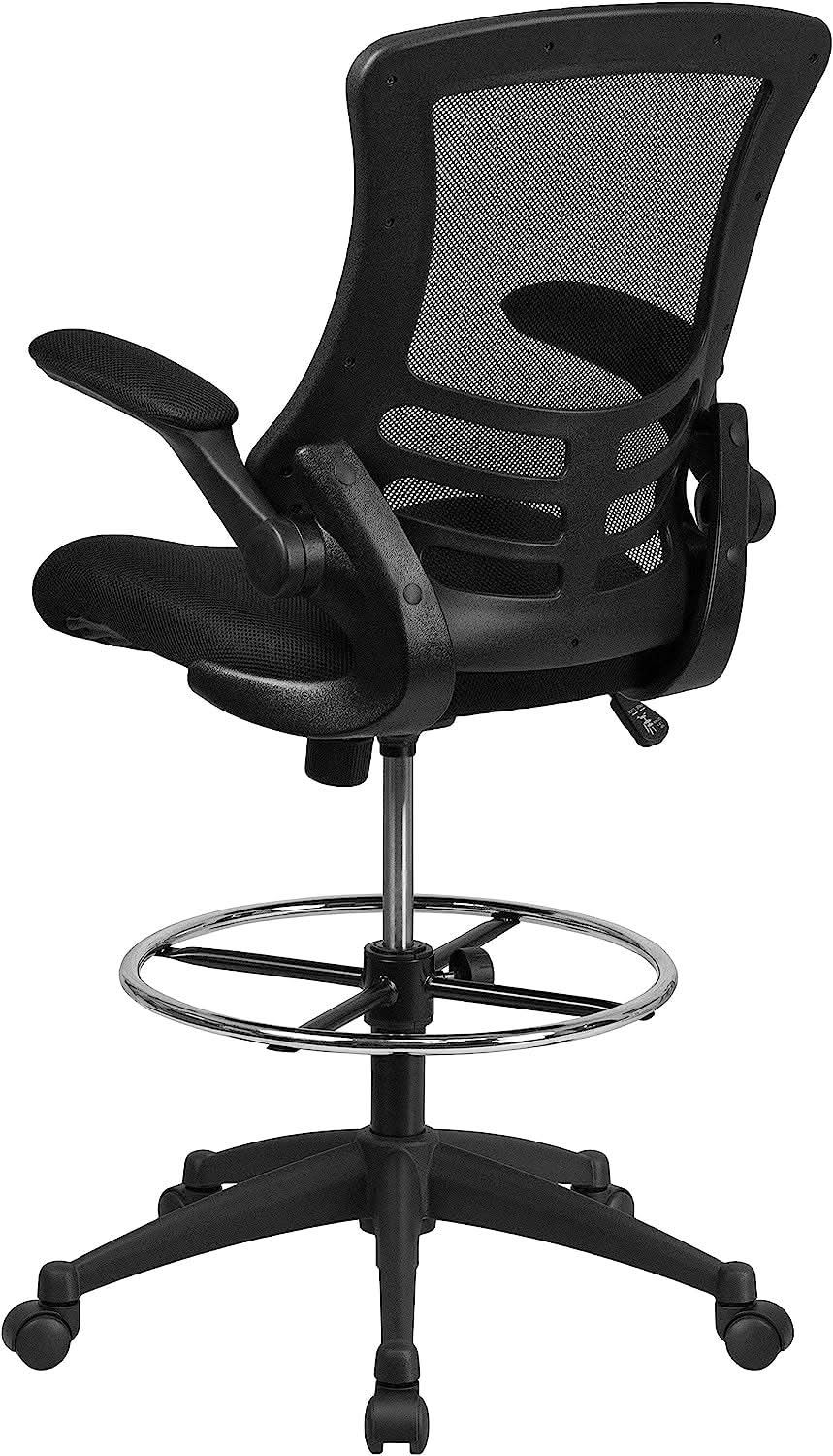 Kelista Mid Back Swivel Office Chair With Flip Up Armrests And Adjustable Height from PriceLows™