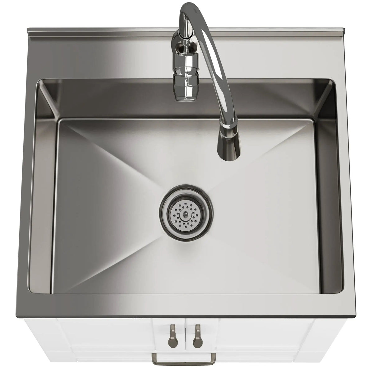 Reed Deluxe Laundry Cabinet | Pull-Out Faucet | Stainless Steel Sink | Two Doors And Bottom Drawer