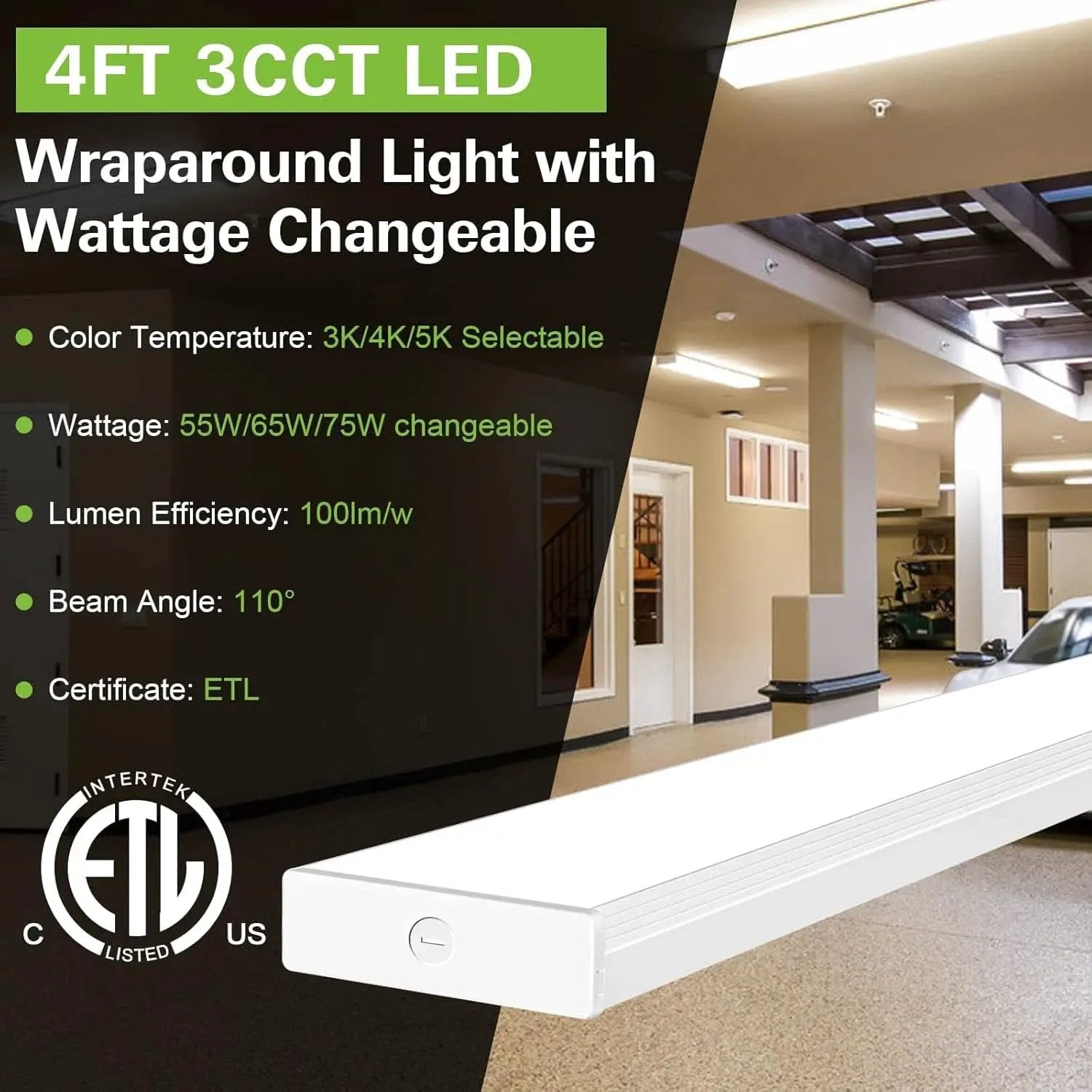 4 Foot LED Wraparound Light With Selectable Wattages from PriceLows™