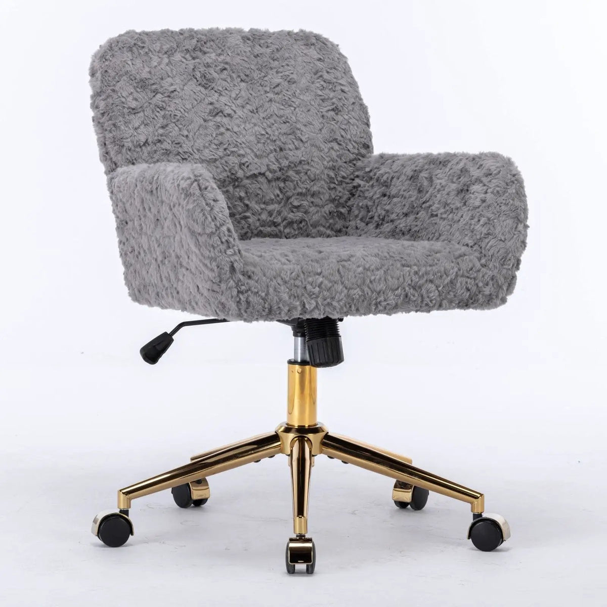 Office Chair | Adjustable Height | Reclining Faux Fur Seat | Large