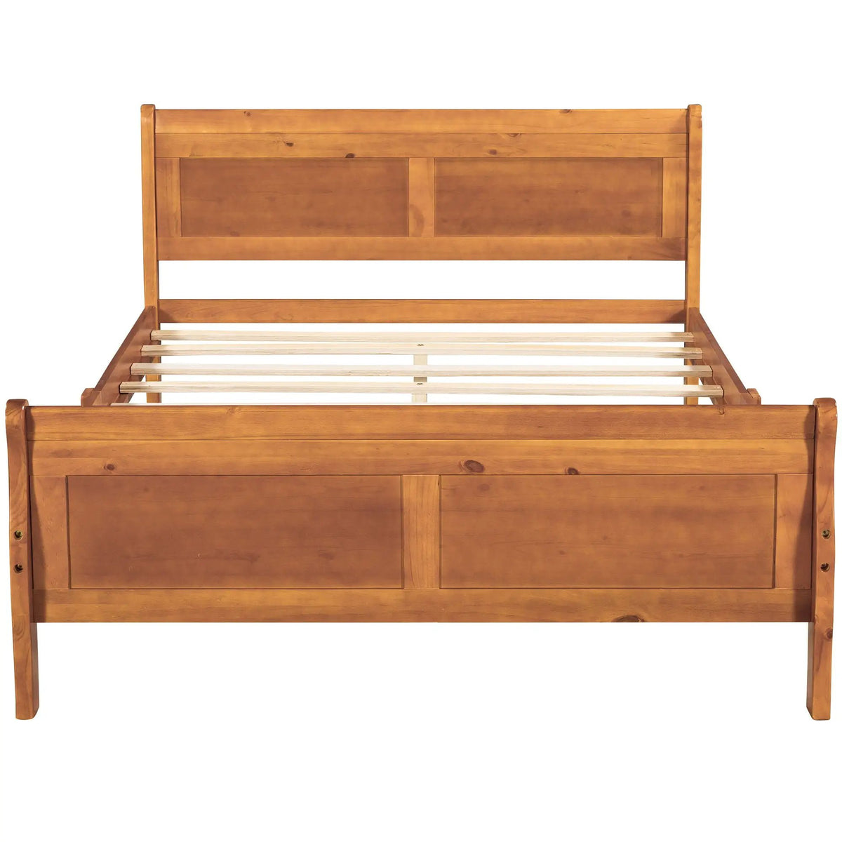 Wood Platform Bed Frame | Headboard Footboard | Wood Slat Support