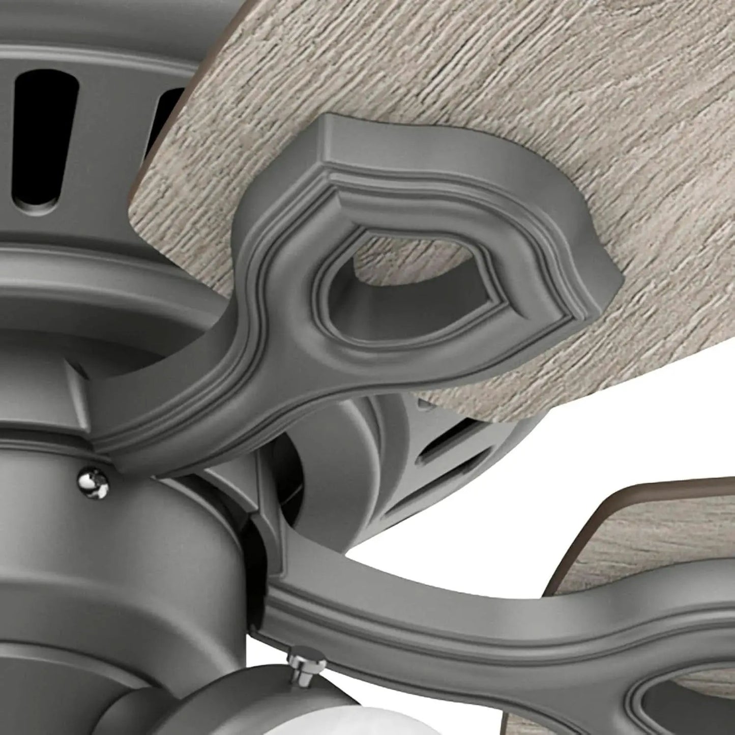 52 Inch Matte Silver LED Ceiling Fan With Integrated Light from PriceLows™
