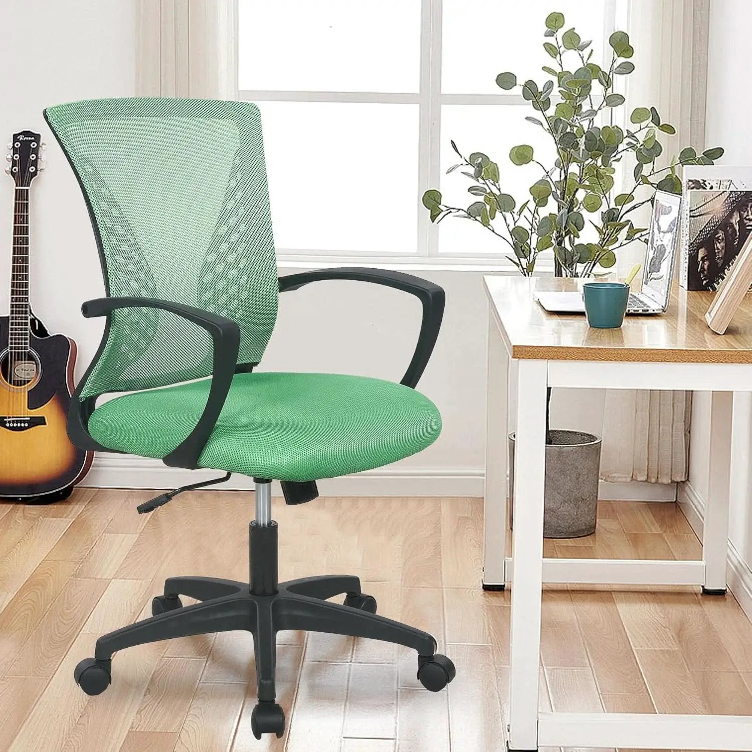 Green Ergonomic Mesh Office Gaming Chair With Lumbar Support from PriceLows™