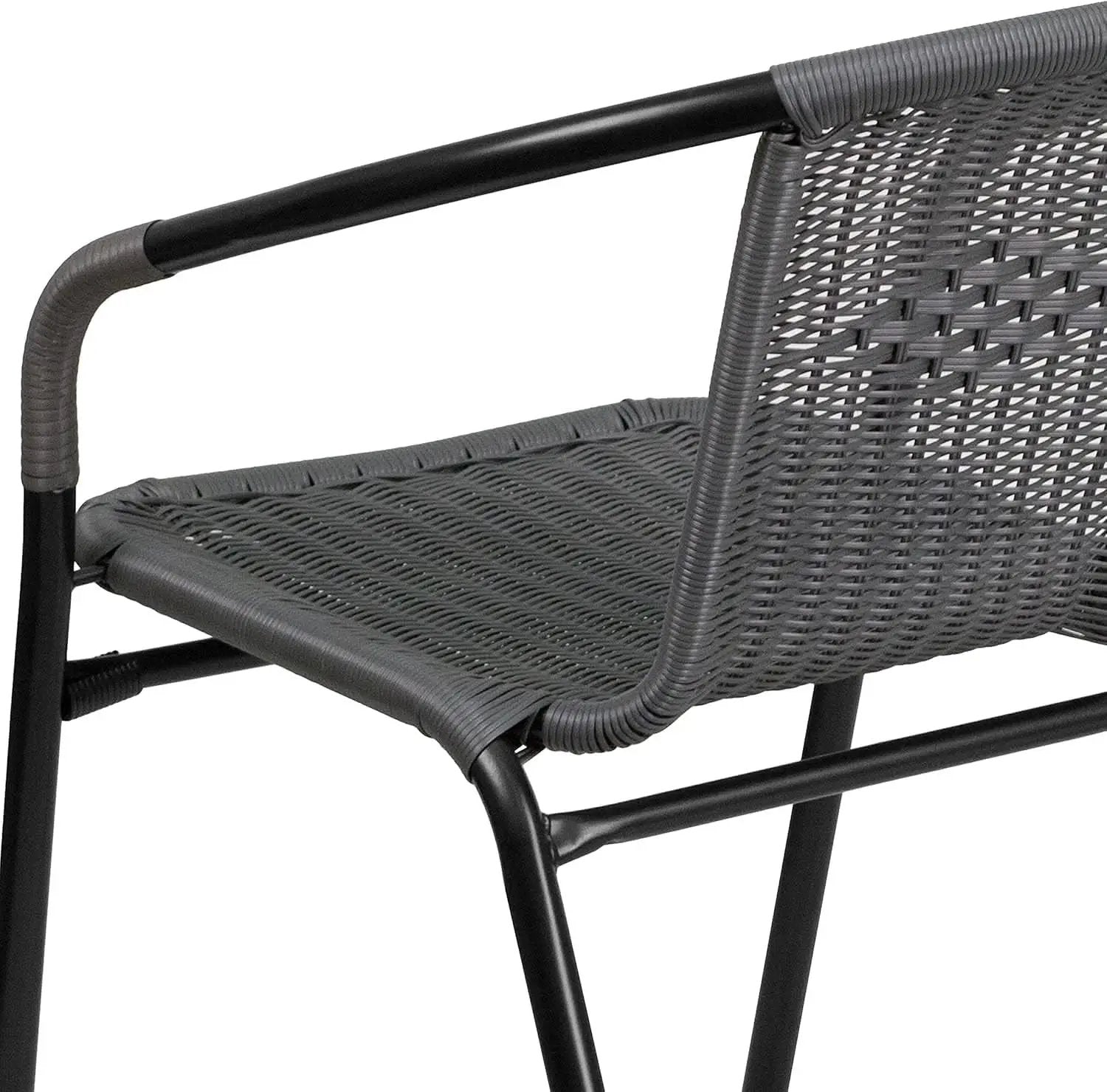 Modern Stackable Rattan Dining Chairs Set for Outdoor from PriceLows™