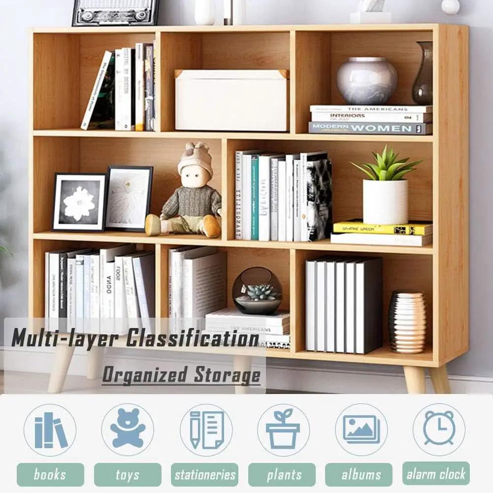 Pear Yellow 3 Tier Wooden Open Shelf Bookcase With Legs from PriceLows™