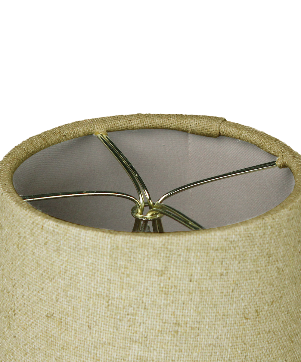 Clip On Drum Lamp Shades | 6W X 5H | Sand Linen Fabric | Set Of 6